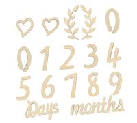 LRXIYODE Wooden Age Keepsakes Days Months Years for Monthly Milestones