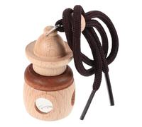 LRXIYODE Wooden Car Air Freshener Hanging Ornament and Car Interior Aroma Diffuser with Refillable Essential Oil Bottle, Creative Charming Design for Rearview Mirror Decoration