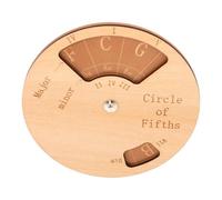 LRXIYODE Wooden Circle of Fifths Wheel Guitar Chord Pressing Trainer for Beginners Portable Music Theory Practice Tool with Comprehensive Progressions Wooden Guitar Chord Aid for Skill