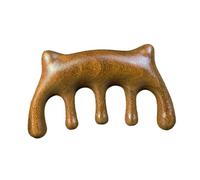 LRXIYODE Wooden Five-tooth Massage Comb for Scalp and Hair Care Ergonomic Design Sandalwood Tool for Family and Travel Use Gentle Hair Detangler