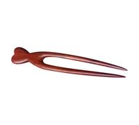 LRXIYODE Wooden Hair Fork u Shape French Hairpin Hair Stick for Buns Vintage Carved Purpleheart Wood for Women Daily Updo Style