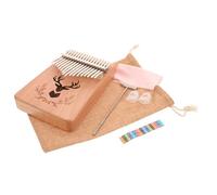 LRXIYODE Wooden Mbira Thumb Piano 17 Keys Mini Hand Piano with Tuning Hammer Teaching Materials Accurate Tone for Beginners Stage Performance