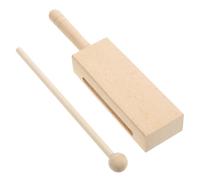 LRXIYODE Wooden Percussion Instrument with Handle Resonant Tone Wood Block for Bands and Performances Ergonomic Comfortable Grip Musical Instrument with Mallet