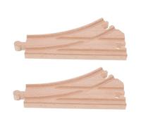 LRXIYODE Wooden Switch Tracks Multi-junction Accessories 2pcs Sturdy Wood Expansion Pieces for Creative Railway Layouts and Educational Play with Diy Layouts