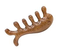 LRXIYODE Wooden Wide Tooth Comb for Curly Hair Handheld Scalp Massage Tool Smooth Polished Green Sandalwood Compact Travel-friendly Hair Pick for Men and Women