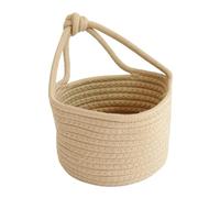 LRXIYODE Woven Hanging Basket Round Container Cotton Rope Storage Basket Wear-Resistant Decorative Organizer for Play Area Home