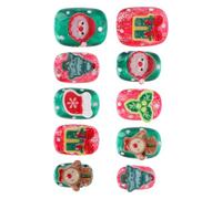 LRXIYODE Xmas Press Nails Short Fake Nail Tips for Women for Party Snowman and Deer Designs