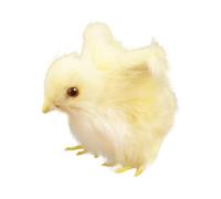 LRXIYODE Yellow Miniature Fluffy Simulation Chick Plush with Sound Lifelike Spreading Wings Realistic Chicken Model Home Desktop Decoration Photography Prop