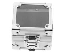 LRXIYODE Zinc Alloy Nail Drill Bits Storage Box Manicure Polishing Heads Organizer Metal Case for Female Nail Art Tool Desktop Storage