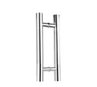 LRYELWA 1 Pcs Shower Door Handle Stainless Steel Bathroom Shower Pull Push Door Handle knobs,Two-Sided Glass Shed Door Pull Handle T Bar Entrance Gate Handle,Silver (Hole Centers 110cm)