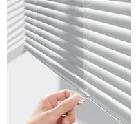 LRYELWA No Tools No Drill Aluminum Venetian Blind For Indoor Windows,1" Metal Slat,Adjustable Room Darkening Shades,Blackout Privacy Curtains For Home Office,Custom (105cm x 100cm)