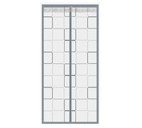 LRYELWA Thermal Door Curtain for Winter Windproof Patio Door Cover Auto Closer to Keep Warm in Winter Cool in Summer for Room Home Kitchen,Self-Adhesive,NO Drilling (Gray,120cm x 220cm)