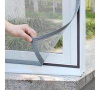 LRYELWA Window Fly Screen Insect Mesh,Adhesive Window Mosquito Net to Keep Bugs Out,Easy Installation Prevents Insects/Flies/Mosquitoes from Entering The Room (150cm x 120cm,Gray)