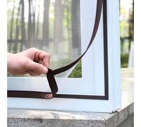 LRYELWA Window Fly Screen Insect Mesh,Adhesive Window Mosquito Net to Keep Bugs Out,Easy Installation Prevents Insects/Flies/Mosquitoes from Entering The Room (50cm x 90cm,Brown)