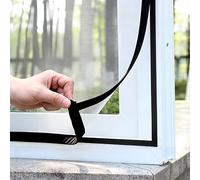 LRYELWA Window Fly Screen Insect Mesh,Adhesive Window Mosquito Net to Keep Bugs Out,Easy Installation Prevents Insects/Flies/Mosquitoes from Entering The Room (100cm x 120cm,Black)