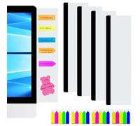 LRZCGB Memo Board, 4-Piece Acrylic Monitor Sticky Note Holder for Home Office Desk Accessories