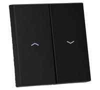 LS double shutter button, matt black (reference: JUNG LS995PSWM)