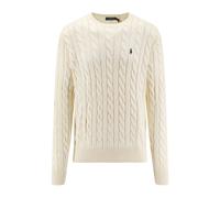 Cable-Knit Pullover - male - Polo Ralph Lauren - Round-neck Knitwear - White - L - Knitwear L