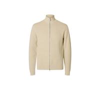 Selected Dane Full Zip Sweater Beige L Men