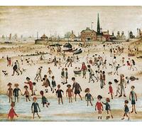 LS Lowry Art Print, At the Seaside (60 x 70cm Art Prints/Posters)