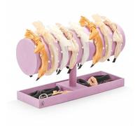 LS Lulu & Summer Headband Holder Organizer - Storage Stand Display Rack for Headbands, Hairband, Disney Ear, Tiara and Hair Accessories in Women and Girls Room (Purple)