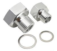 LS1 Oil Pressure Adapter M16x1.5 to 1/8 NPT Coolant Temp Gauge Fitting for Engine Swap Silver