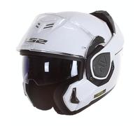 LS2, Advant Modular Flip Front Motorcycle Helmet. ECE 22.06 Certified. Complete With Pinlock and Luxury Camo Backpack Style Carry Bag. Solid White. XXL