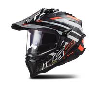 LS2 701 EXPLORER C EDGE Adventure Helmet Black/Fluo OrangeXXL Black,Fluo Orange