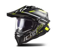 LS2 701 EXPLORER C EDGE Adventure Helmet Black/Hi-Vis YellowXXL Black,Hi-Vis Yellow