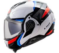 LS2 FF910 Advant II Triple Helmet, white-red-blue, size L for Men