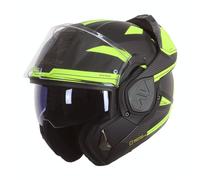 LS2, Advant Modular Flip Front Motorcycle Helmet. ECE 22.06 Certified. Complete With Pinlock and Luxury Camo Backpack Style Carry Bag. REVO MATT BLACK H-V YELLOW - XS
