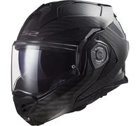 LS2 FF901 Advant X Carbon Black Modular 180° Flip Front Dual Visor Full Face Motorbike Helmet Sport. ECE 22.06 Certified. Complete With Pinlock and Luxury Camo Backpack Style Carry Bag - 3XL (65-66cm)
