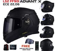 LS2 Advant X FF901 Matt Black Motorcycle Motorbike Helmet