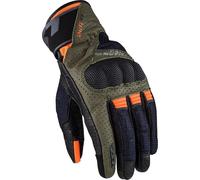 LS2 Air Raptor perforated Mesh Motocycle Gloves, black-orange-brown-beige, size XL for Men