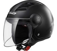 LS2 Airflow L Jet Helmet, black, size XS for Men