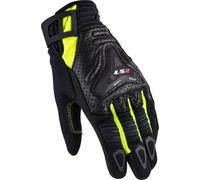 LS2 All Terrain perforated Ladies Motocycle Gloves, black-yellow, size L for Women