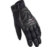 LS2 All Terrain perforated Motocycle Gloves, black, size M for Men