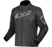 LS2 Apex waterproof Motorcycle Textile Jacket, black-grey, size 2XL for Men