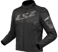 LS2 Apex waterproof Ladies Motorcycle Textile Jacket, black-grey, size S for Women