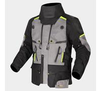 LS2 Apollo Moto Motorcycle Textile Jacket Black / Dark Grey / Hi-Vis Yellow