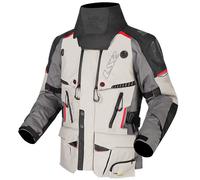LS2 Apollo waterproof Motocycle Textile Jacket, black-grey-red, size L for Men