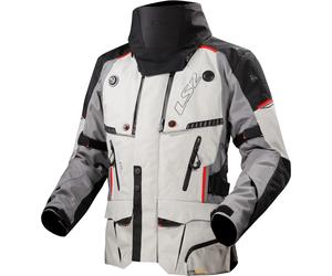 LS2 Apollo waterproof Motocycle Textile Jacket, light grey/black/red, size M