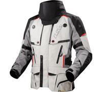 LS2 Apollo waterproof Motocycle Textile Jacket, light grey/black/red, size XXL
