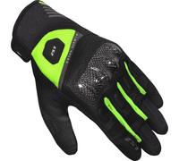 LS2 Atom Motorcycle Gloves, black/yellow, size S