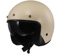 LS2 Bob II Open Face Urban Motorcycle Helmet - Solid Cream