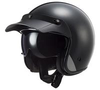 LS2 OF601 Bob II Solid Jet Helmet, black, size S