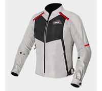 LS2 Breeze Ladies Motorbike Motorcycle Textile Jacket Grey / Black / Red