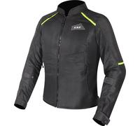 LS2 Breeze Ladies Motorcycle Textile Jacket, black-yellow, size L for Women