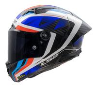 LS2 FF805 Thunder GP Raute Carbon Helmet, white-red-blue, size XS for Men