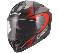 LS2 Challenger II Motorbike Motorcycle Touring Helmet - Viper Grey / Red